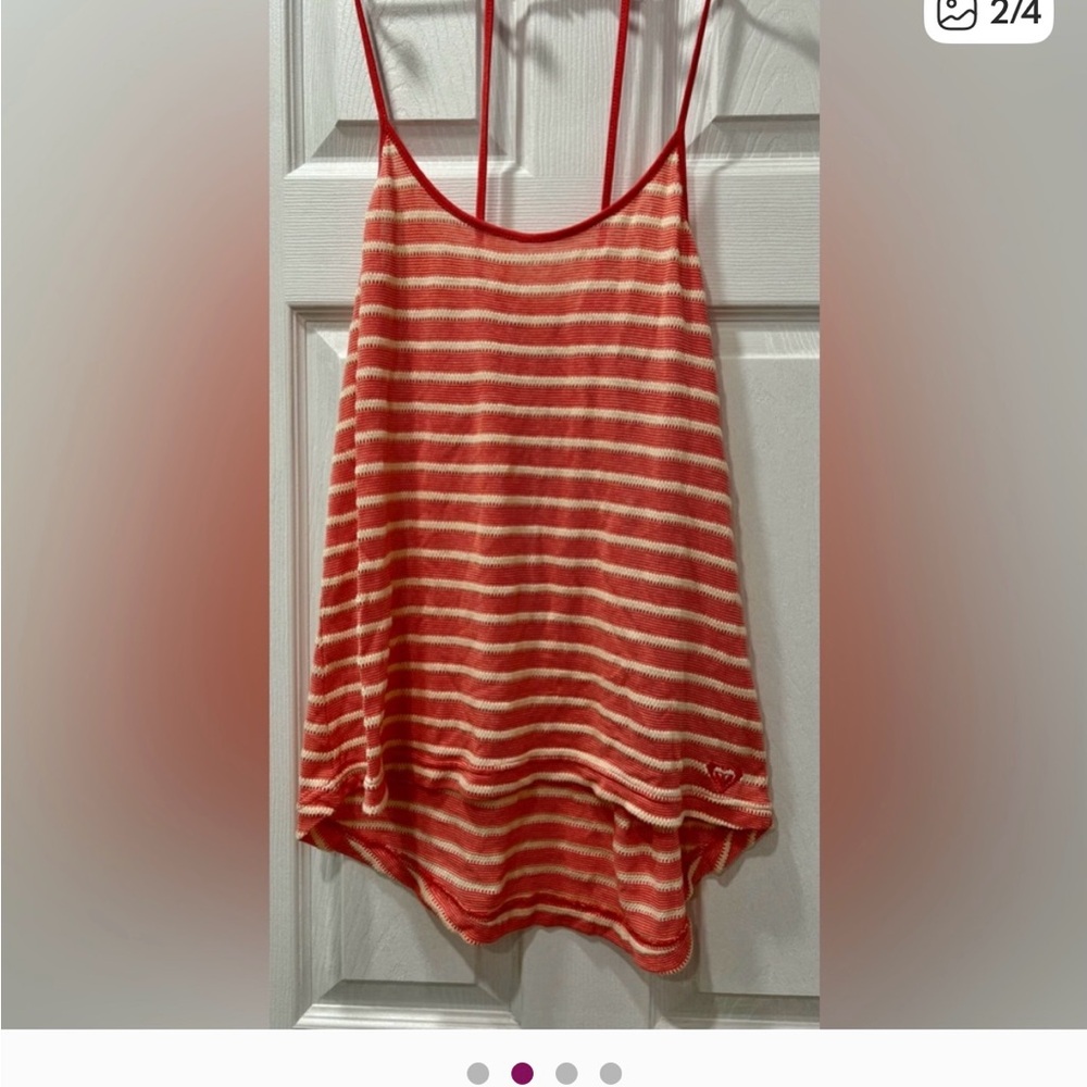 Roxy Striped Red and White Camisole